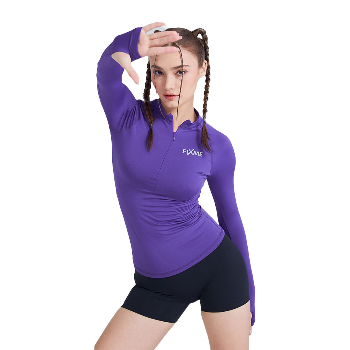 FIXME WOMEN ZIPPER LONG SLEEVE SHIRT