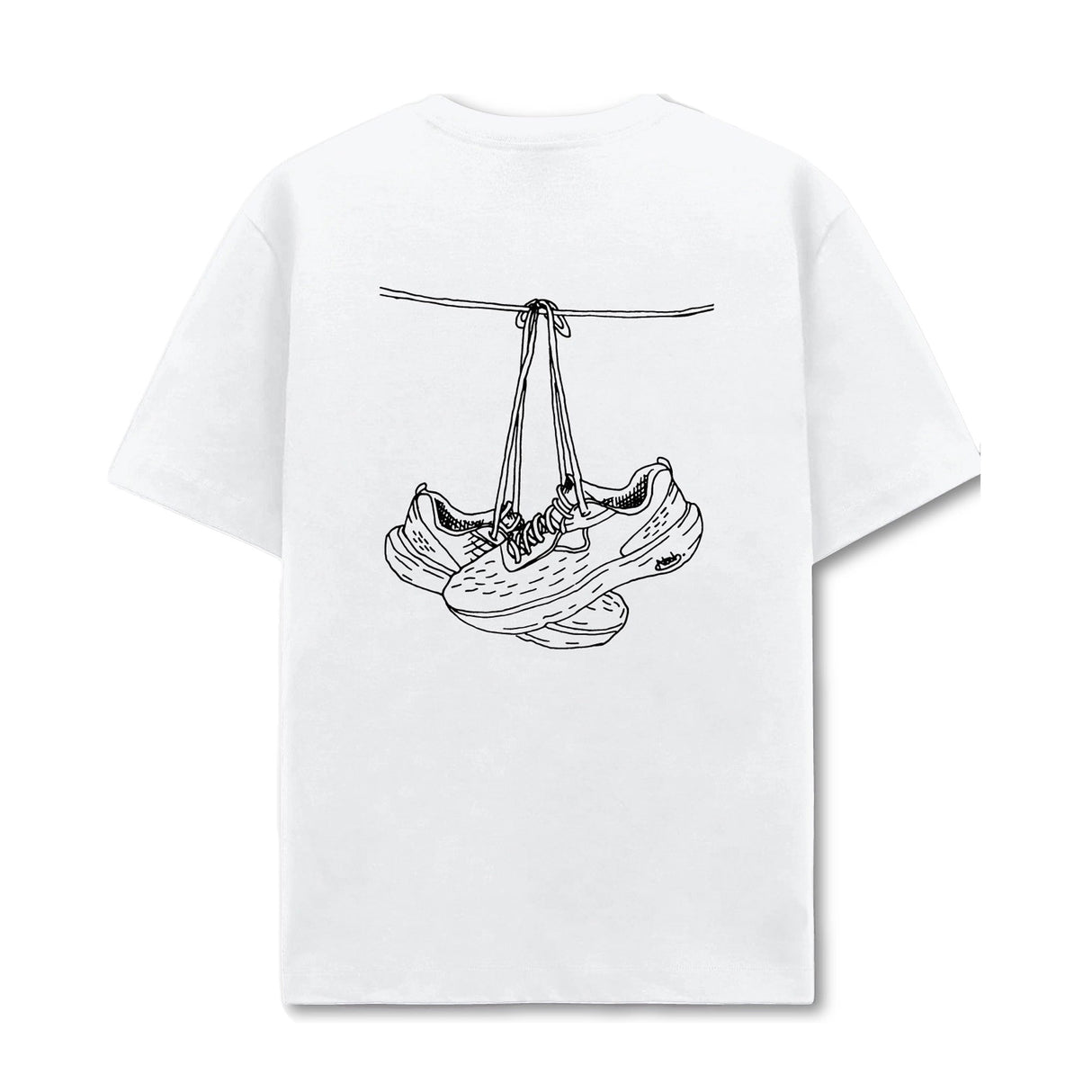 JUSTRUN SPORT UNISEX LIMITED EDITION COTTON T-SHIRT #SKETCHED BY UK ARTIST NOAH FRANCIS