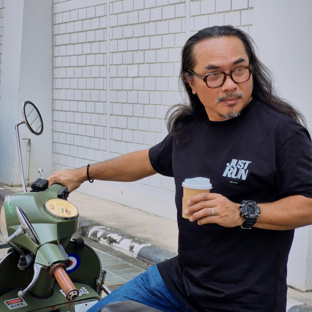 JUSTRUN SPORT UNISEX RELAXED COTTON T-SHIRT #ORIGINAL DESIGN