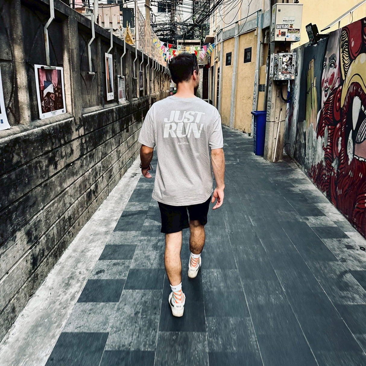 JUSTRUN SPORT UNISEX RELAXED COTTON T-SHIRT #ORIGINAL DESIGN