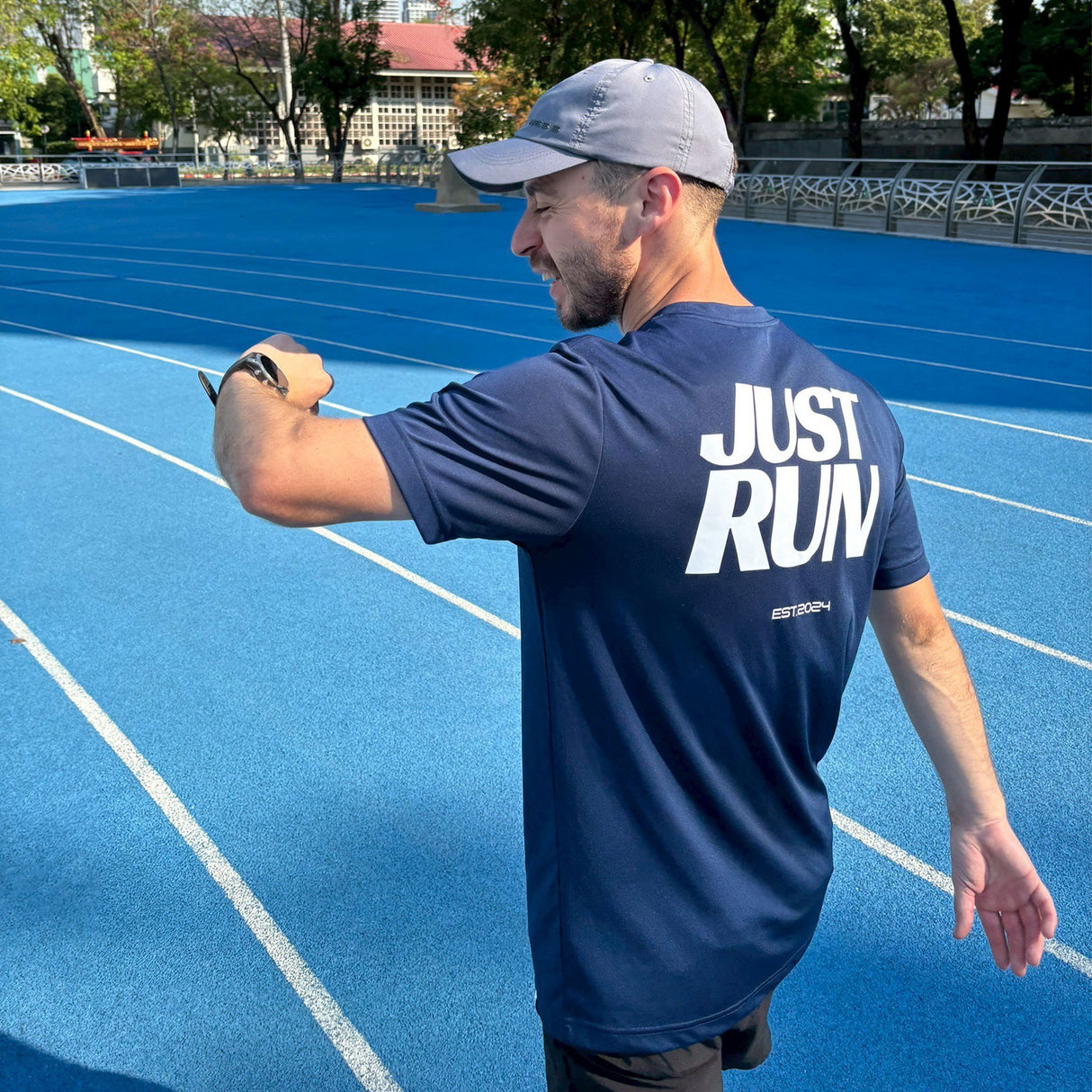 JUSTRUN SPORT UNISEX RUNNING TEE #ORIGINAL DESIGN