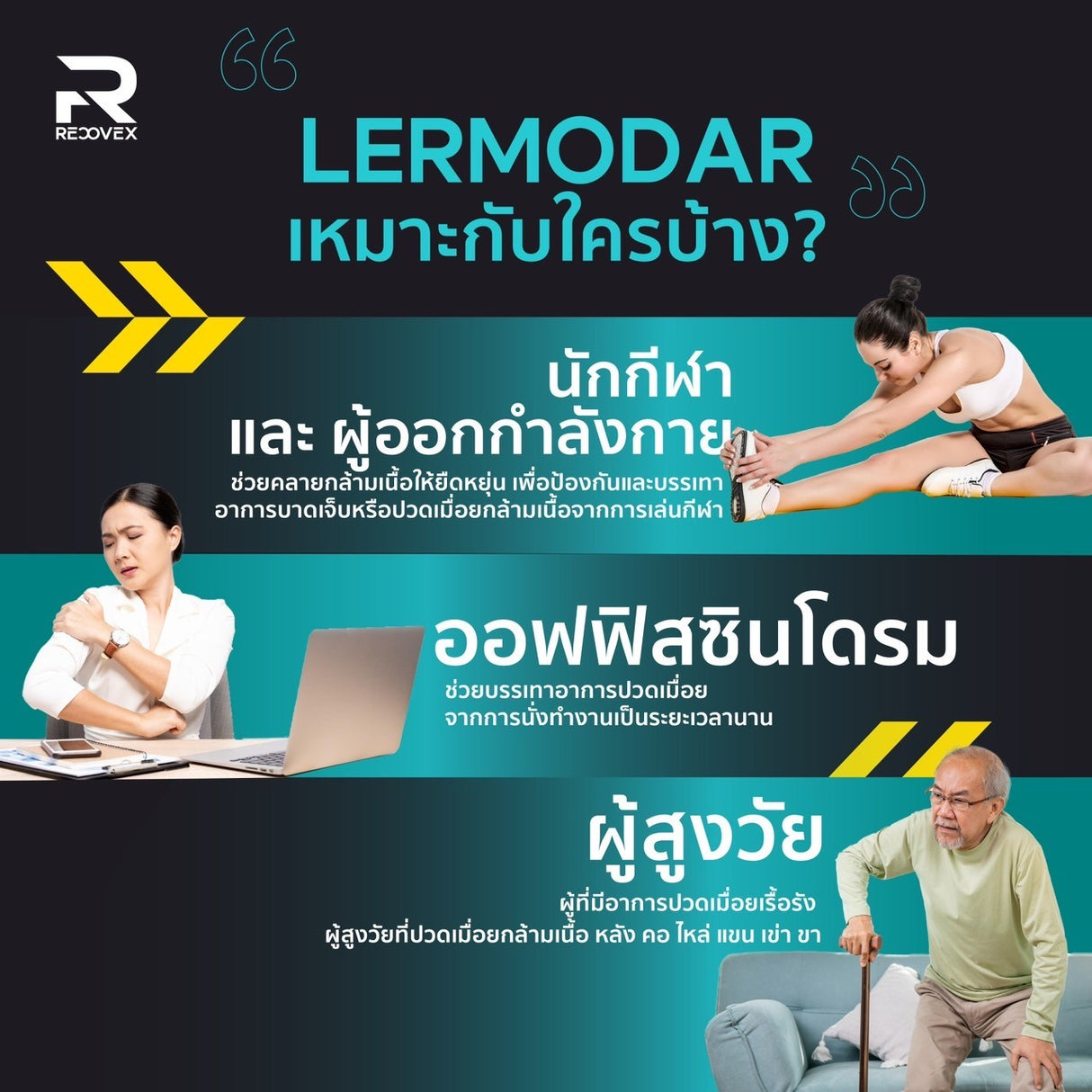 Lermodar Oil Spray สเปย์ร้อนบรรเทาอาการปวดกล้ามเนื้อ