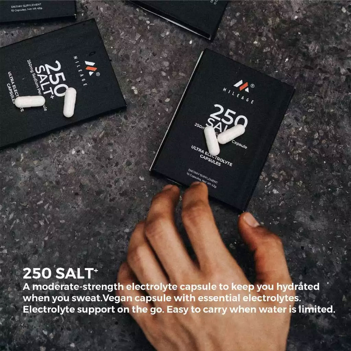 MILEAGE 250 SALT+ ELECTROLYTE CAPSULES #10CAPSULES