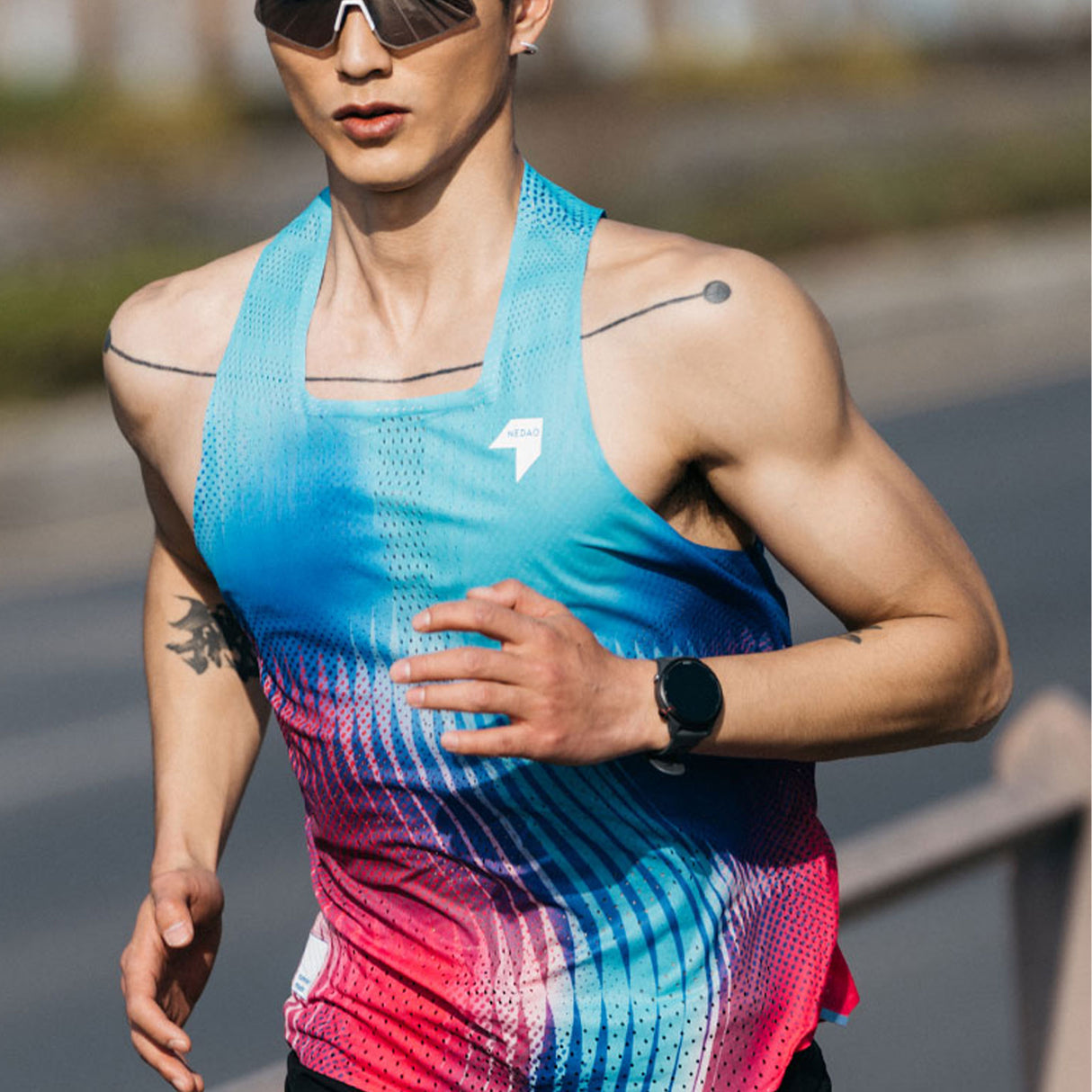 NEDAO Men's QiFlow Racing Singlet One Cut (Special Print Edition)
