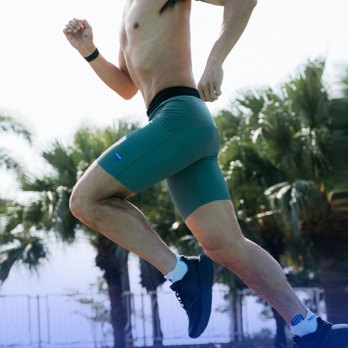 NEDAO MEN'S 1/2 LENGTH RUNNING TIGHTS VELOCITY X PRO (7''inseam)