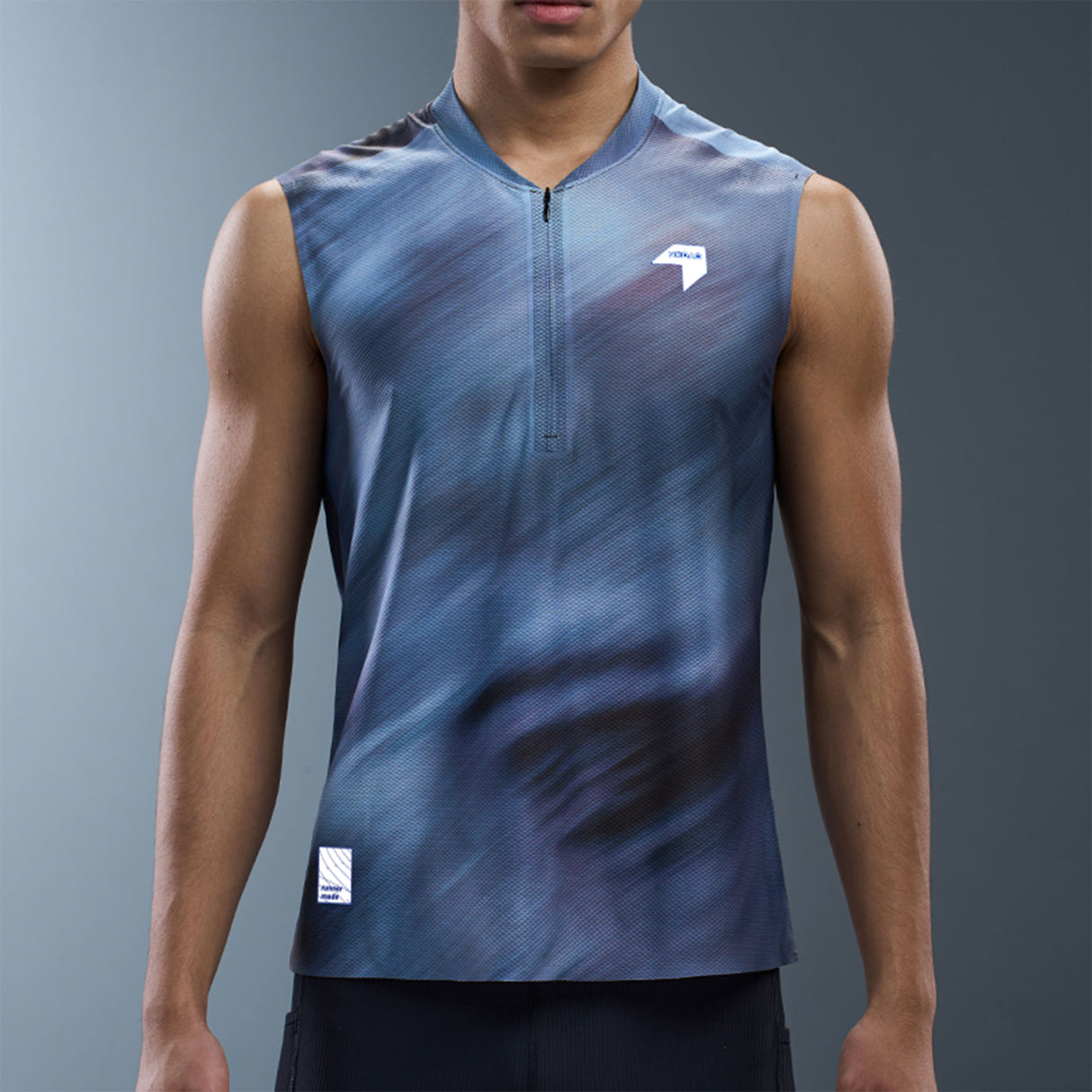 NEDAO MEN'S DIAMOND GRID ZIP SLEEVELESS - SPECIAL PRINT EDITION