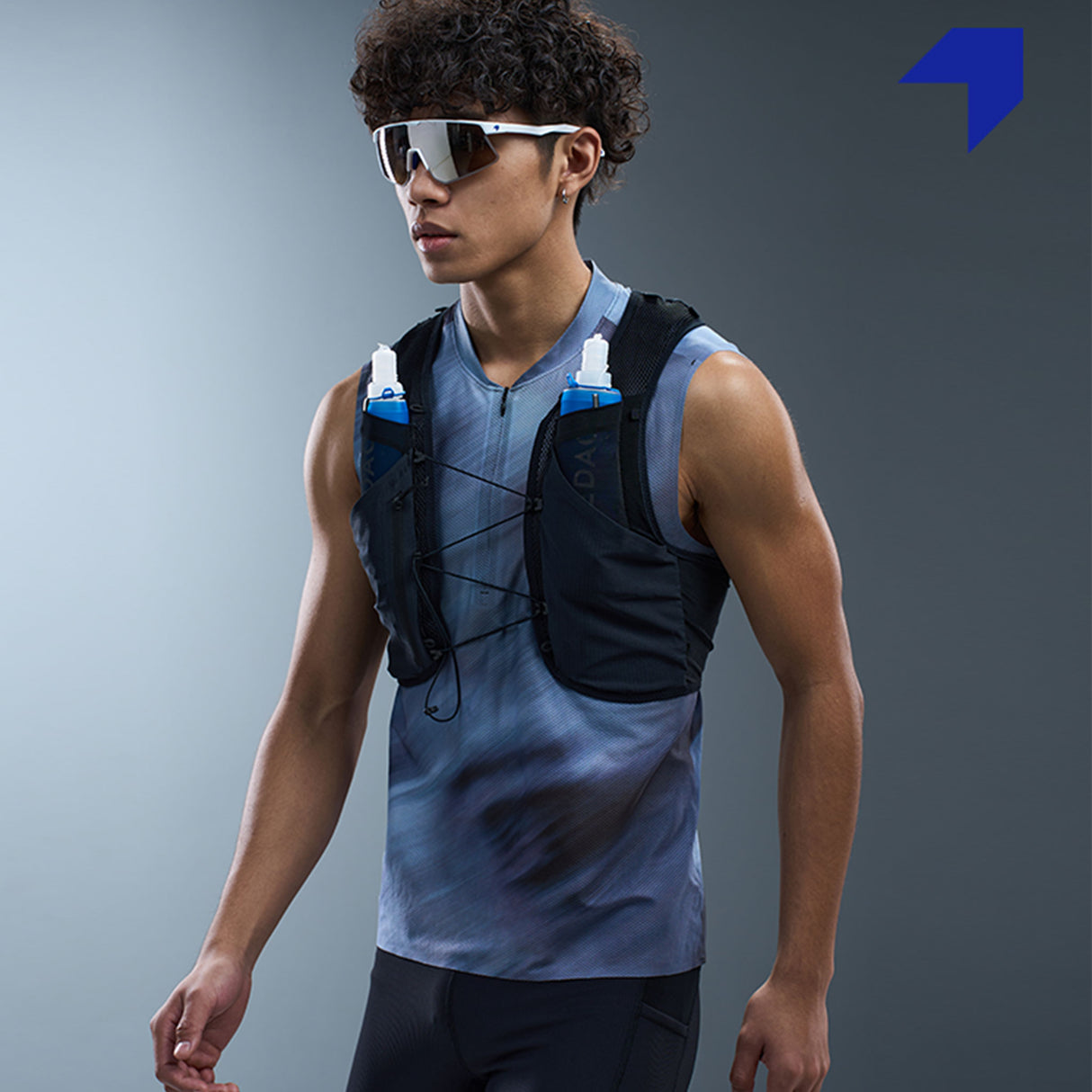 NEDAO MEN'S DIAMOND GRID ZIP SLEEVELESS - SPECIAL PRINT EDITION