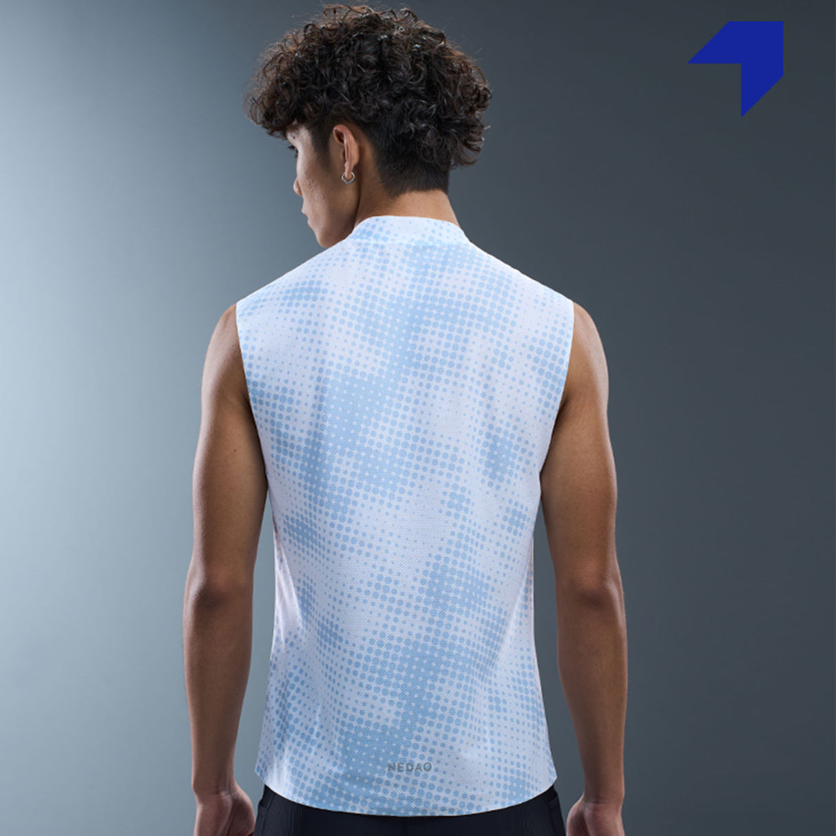 NEDAO MEN'S DIAMOND GRID ZIP SLEEVELESS - SPECIAL PRINT EDITION