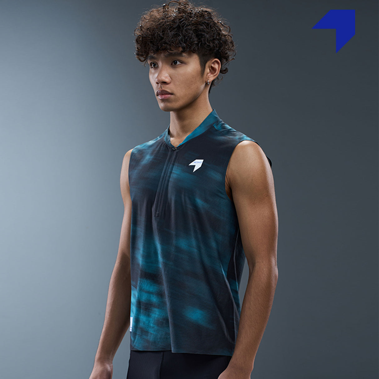 NEDAO MEN'S DIAMOND GRID ZIP SLEEVELESS - SPECIAL PRINT EDITION