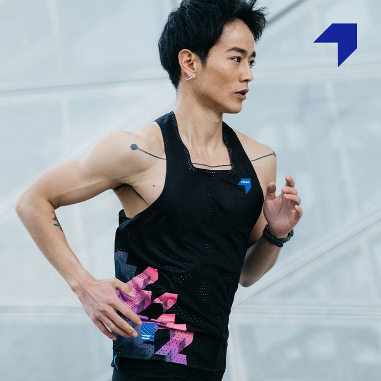 NEDAO Men's QiFlow Racing Singlet One Cut (Special Print Edition)