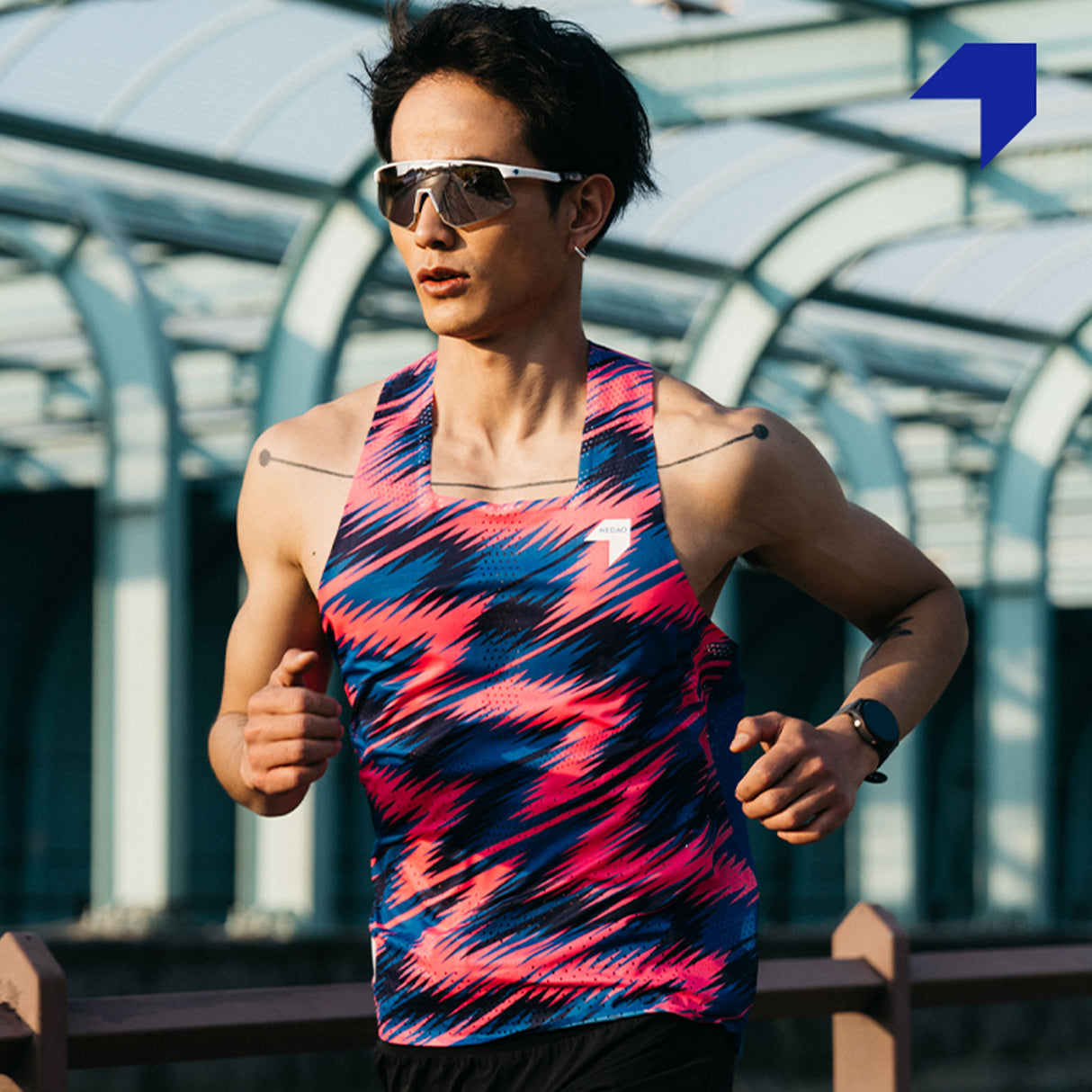 NEDAO Men's QiFlow Racing Singlet One Cut (Special Print Edition)