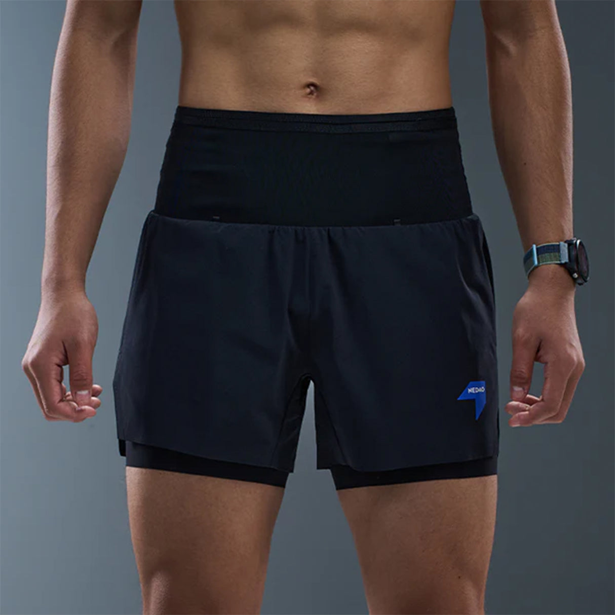 NEDAO MEN'S RUNNING TRIOSHORTS POWERPOUCH WITH BIB HOLDER