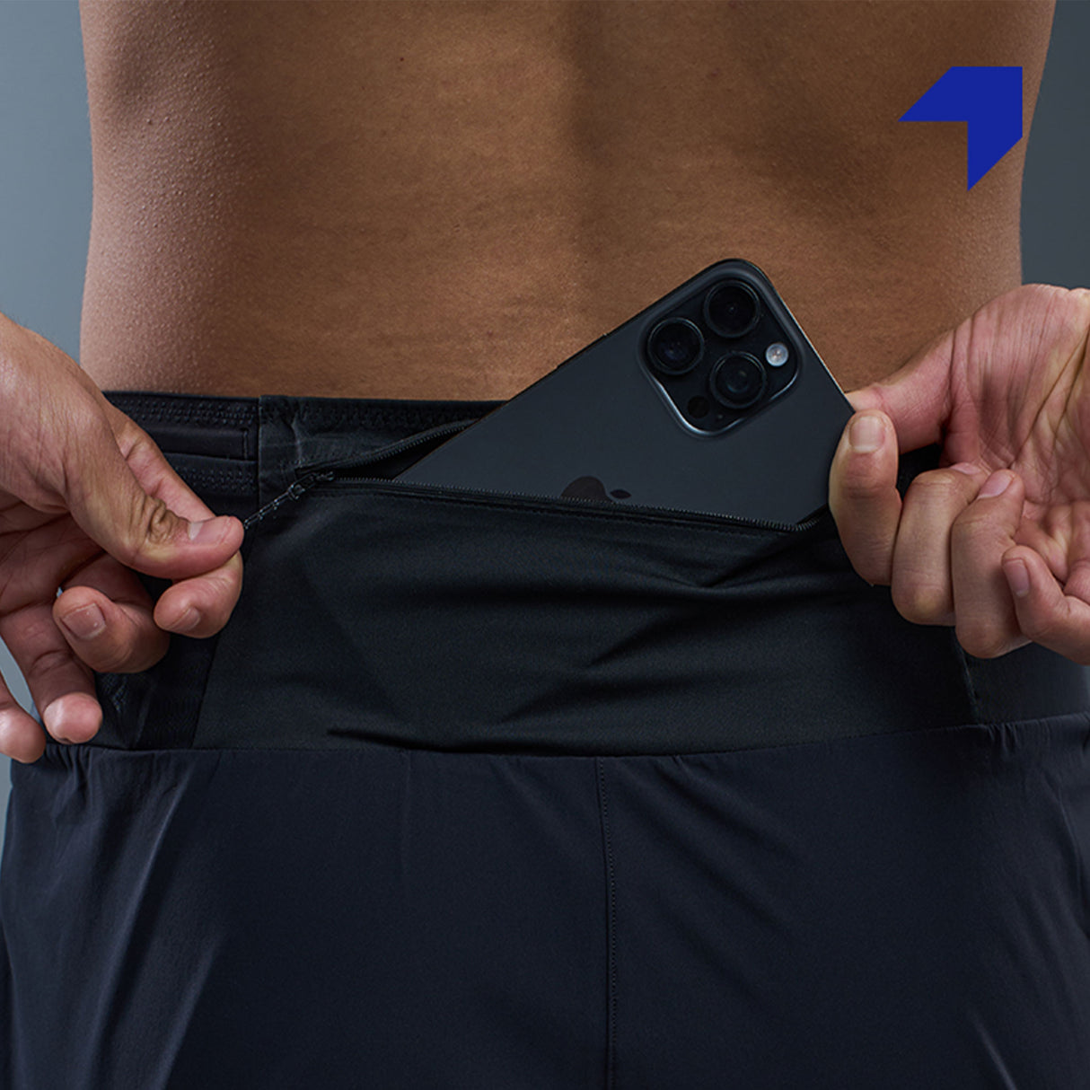 NEDAO MEN'S STORAGE RUNNING SHORTS POWERPOUCH 4"