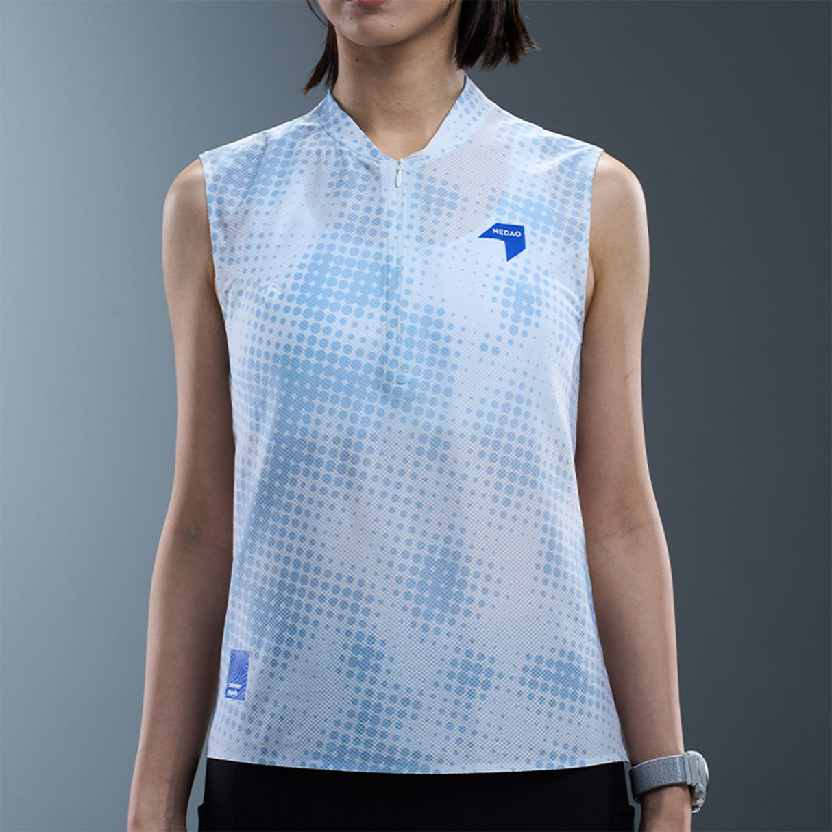 NEDAO WOMEN'S DIAMOND GRID ZIP SLEEVELESS - SPECIAL PRINT EDITION