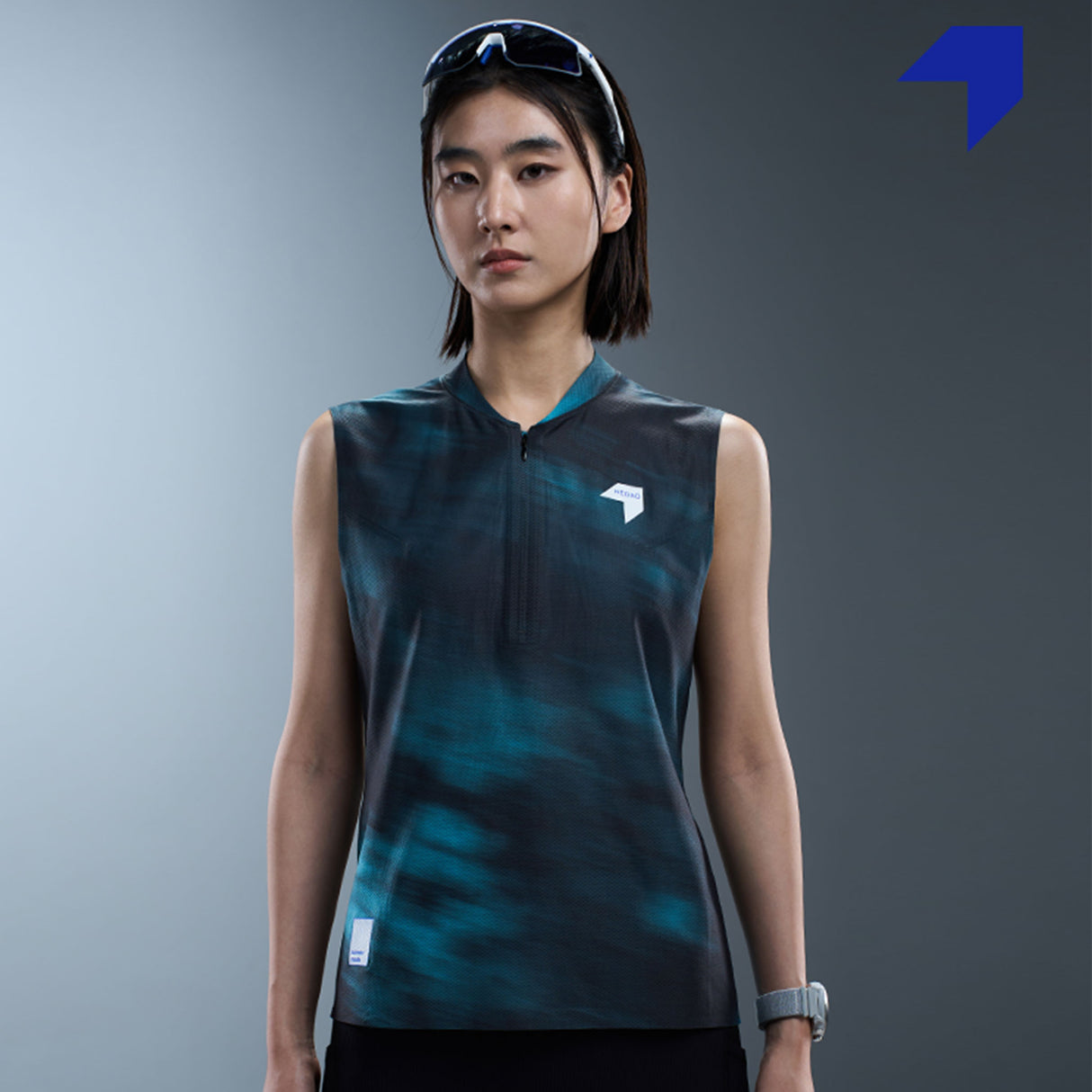 NEDAO WOMEN'S DIAMOND GRID ZIP SLEEVELESS - SPECIAL PRINT EDITION