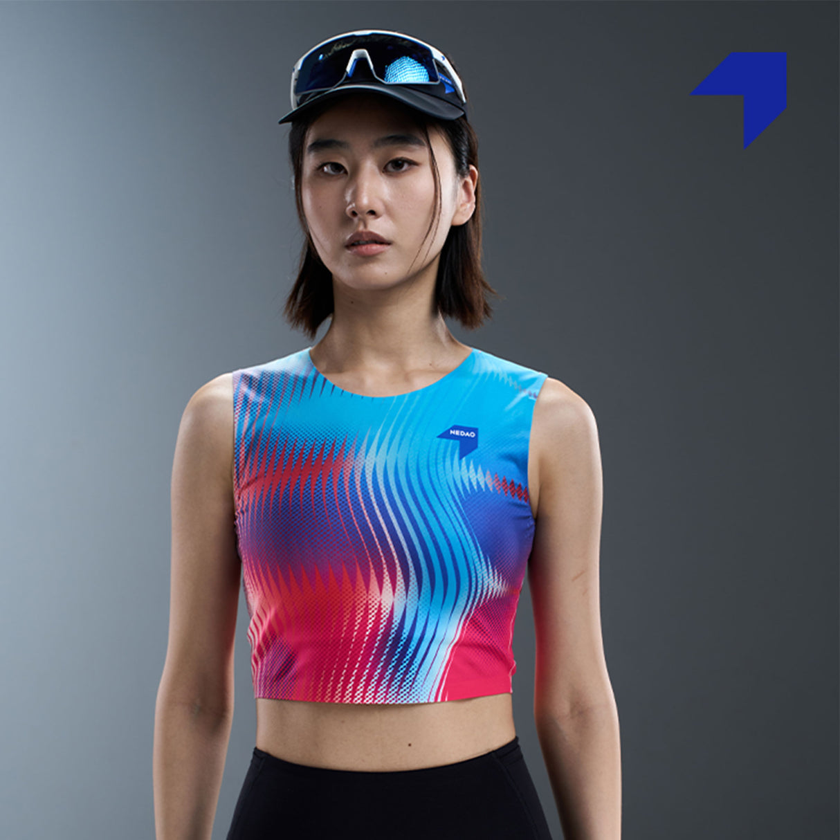 NEDAO Women's QiFlow Running Crop Top - Special Print Edition