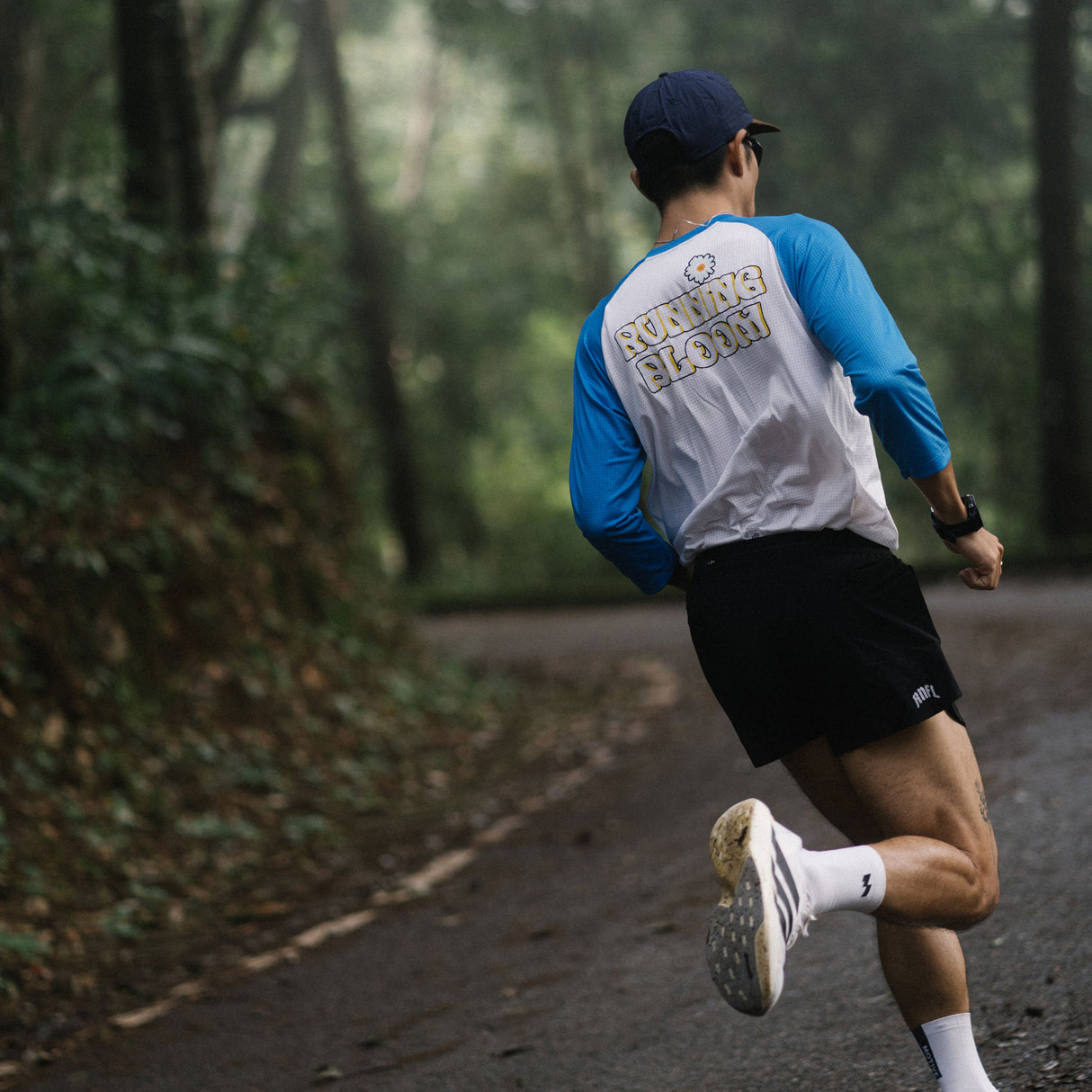 SCSL UNISEX 3/4 SLEEVE TEE - SCSL RUNNING BLOOM RAGLAN