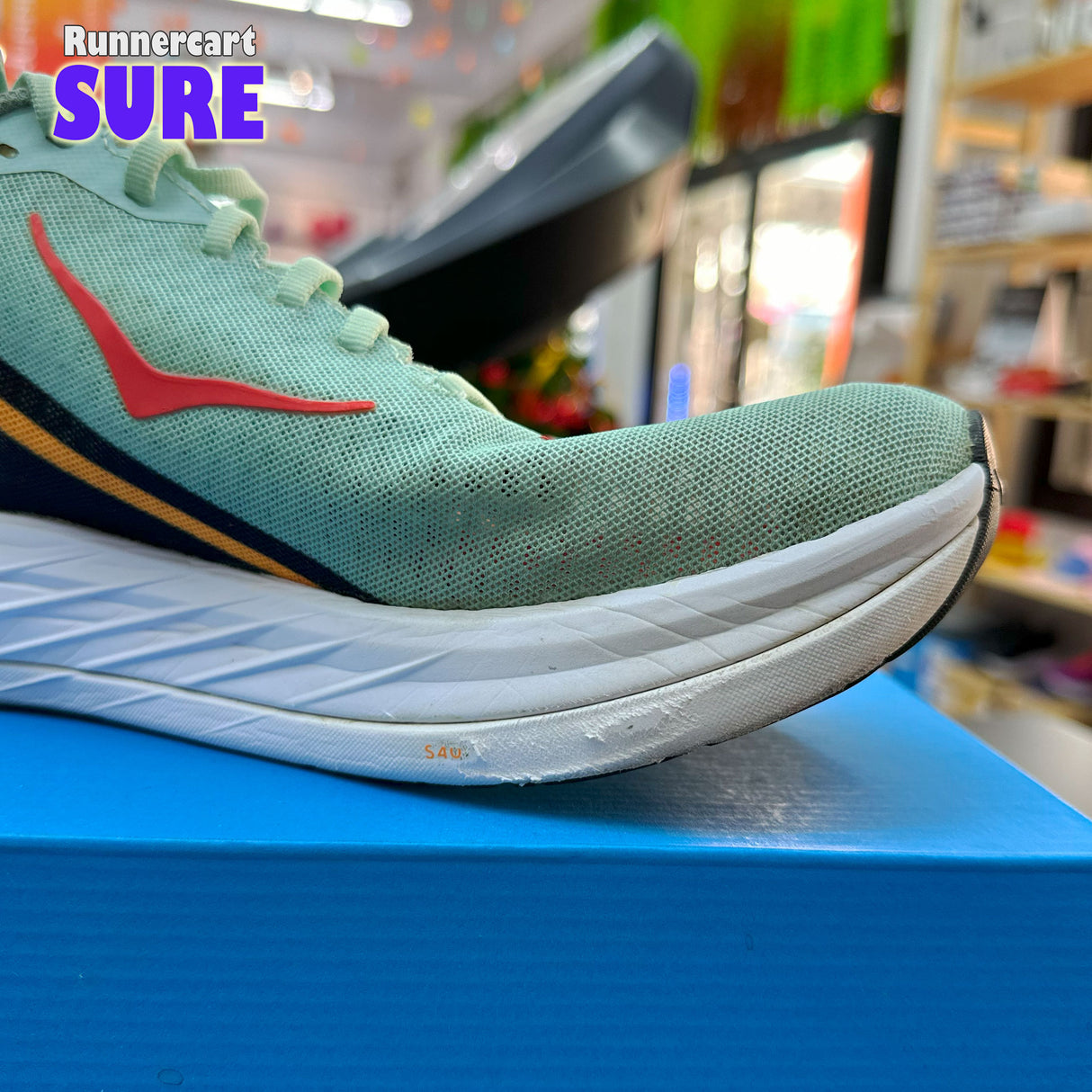 Sure_ Hoka Rocket X (Eggshell Blue/Black),Size 10.5US