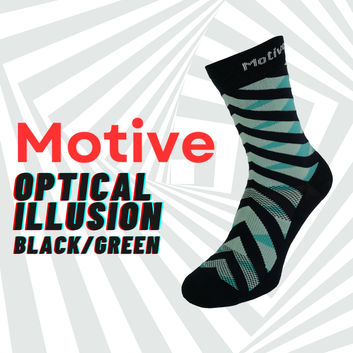 Motive Sock Sport Performance Illusion Crew