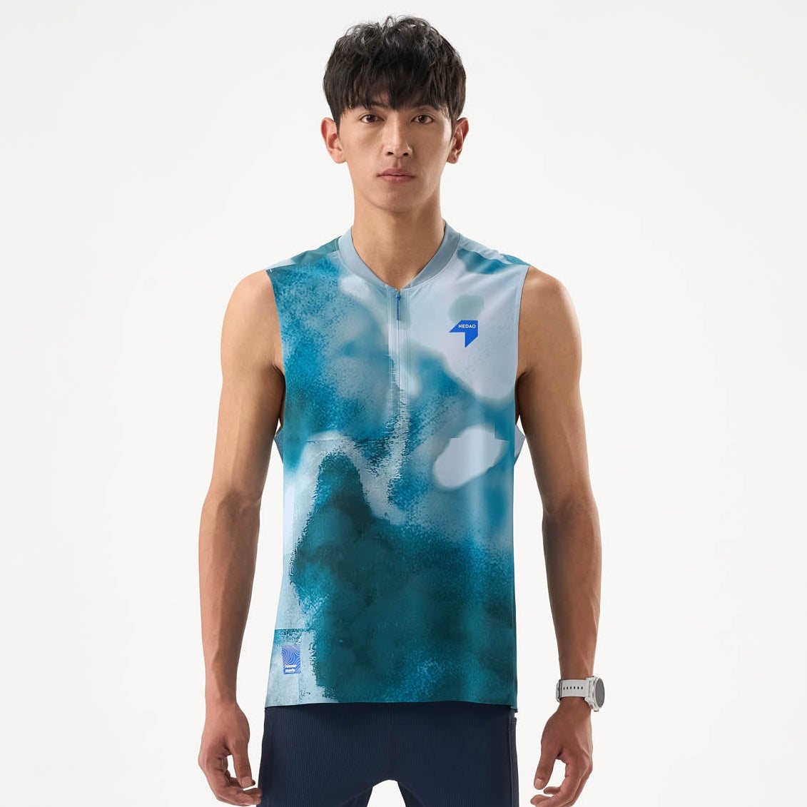 NEDAO 2026 MEN'S WINDFLOW ZIP SLEEVELESS SHIRT - VORTEX