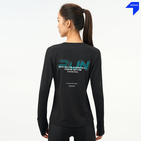 NEDAO 2026 WOMEN'S GRAIN TEXTURE RUNNING LONG SLEEVE