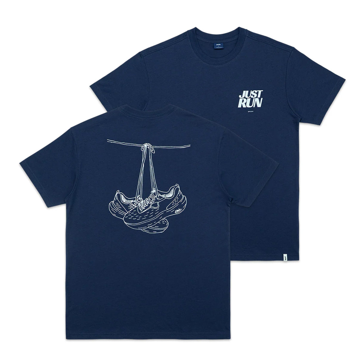 JUSTRUN SPORT UNISEX LIMITED EDITION COTTON T-SHIRT #SKETCHED BY UK ARTIST NOAH FRANCIS