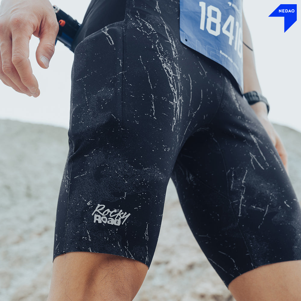 NEDAO MEN'S TRAIL HALF TIGHTS - 1/2 LENGTH - ROCKY ROAD LIMITED EDITION