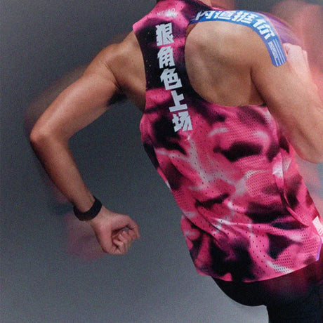 NEDAO WOMEN'S QIFLOW RACING SINGLET - SPECIAL PRINT EDITION PINK DOMINATOR