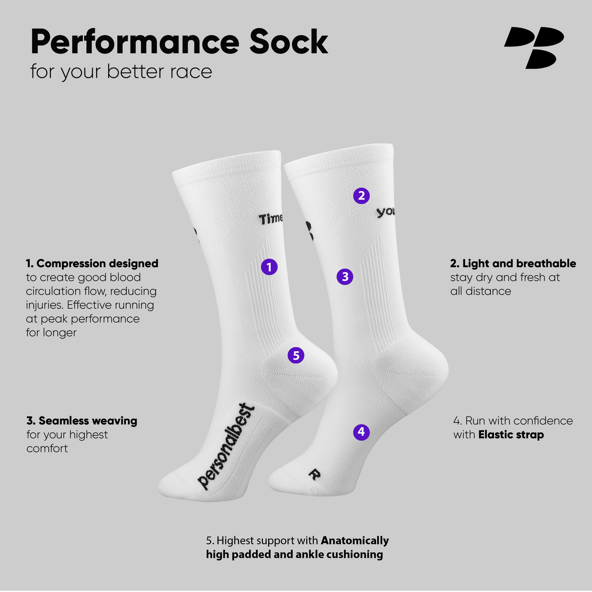 PERSONALBEST PERFORMANCE SOCK - CREW - APRIL FOOL'S DAY 2026 LIMITED EDITION