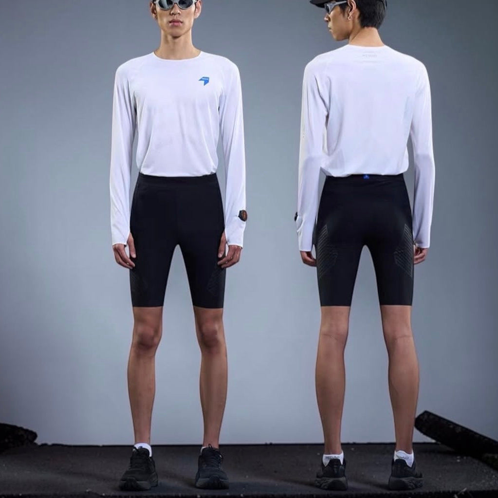 NEDAO MEN'S POWERCORE COMPRESSION HALF TIGHTS