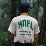 SCSL UNISEX TEE - SCSL x RNFL WHO THE F* GREEN