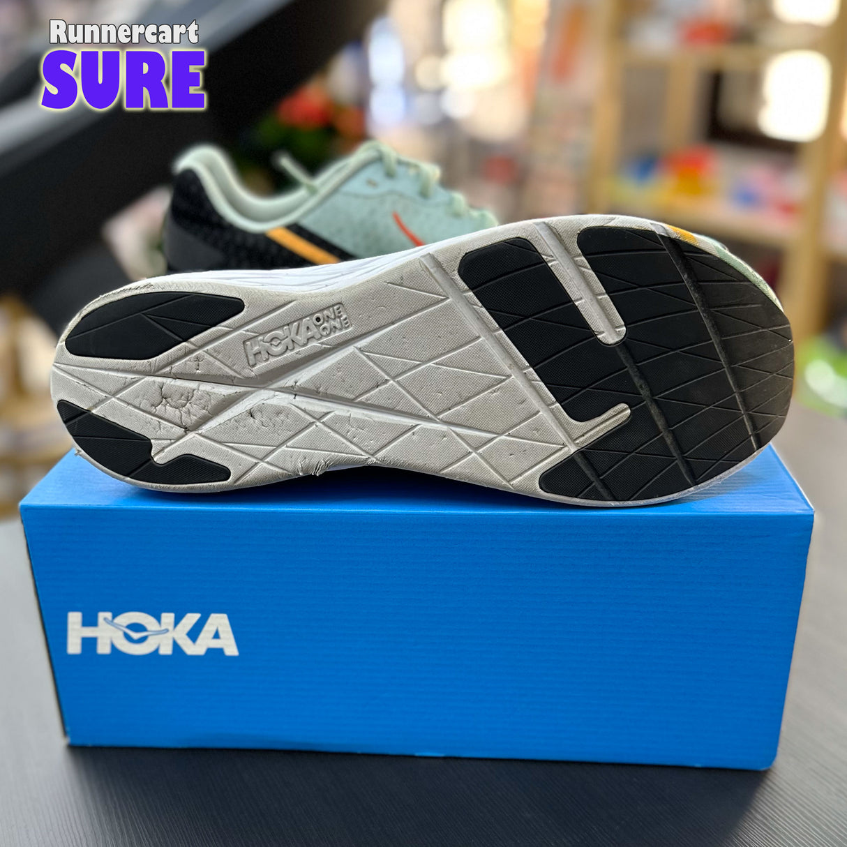 Sure_ Hoka Rocket X (Eggshell Blue/Black),Size 10.5US