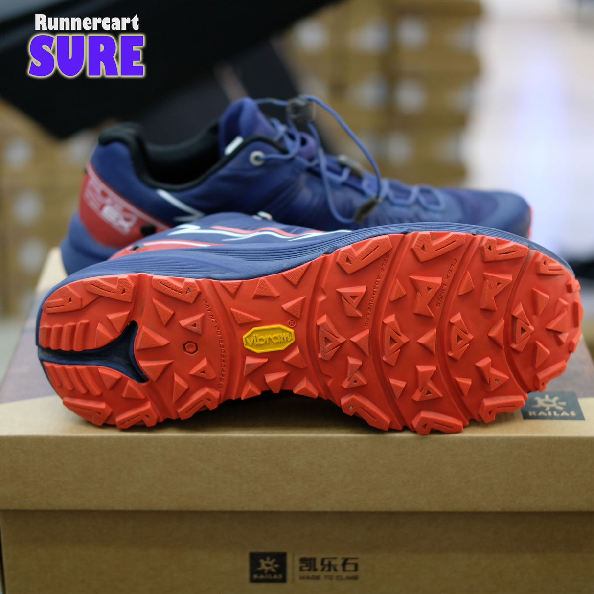 Sure_ Kailas Men Fuga EX Trail (Blue-Red), Size 42 EU