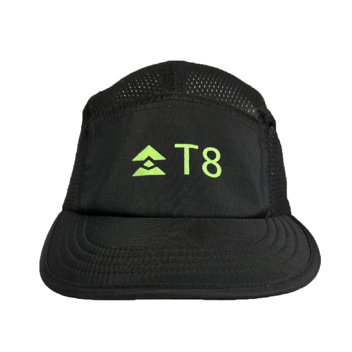 T8 5-Panel Black Cap
