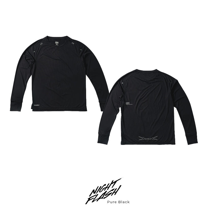 YUPSTER UNISEX RUNNING LONG SLEEVES T-SHIRT - NIGHTFLASH COLLECTION