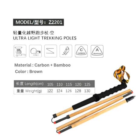 Zenone Trekking Pole Carbon Evo Bamboo